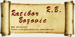 Ratibor Božović vizit kartica